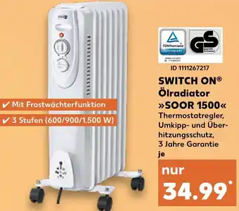 Kaufland SWITCH ON Ölradiator SOOR 1500 Angebot