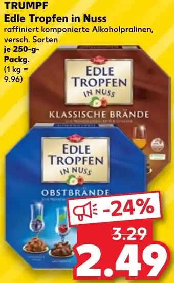 Kaufland TRUMPF Edle Tropfen in Nuss 250 g Packg. Angebot