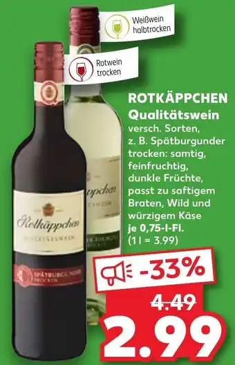 Kaufland ROTKÄPPCHEN Qualitätswein 0,75 L-Fl. Angebot