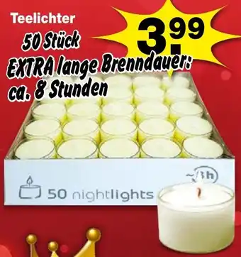 Krümet Sonderposten Teelichter 50 Stück Angebot