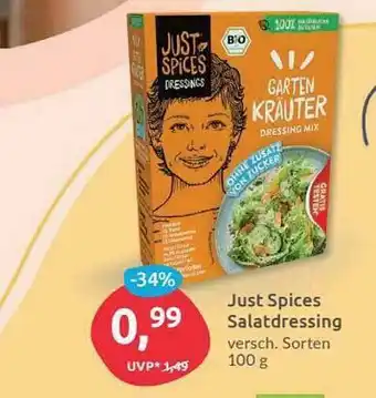 Budni Just Spices Salatdressing Angebot