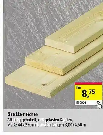 Holz Possling Bretter Fichte Angebot