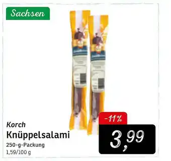 KONSUM Korch Knüppelsalami Angebot