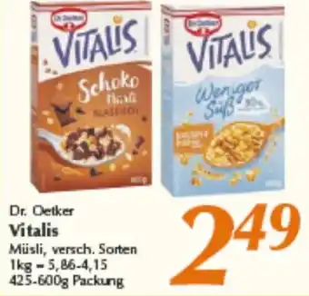 inkoop Dr. Oetker Vitalis Müsli 425-600g Packung Angebot