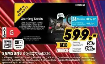 MEDIMAX Samsung Gq43q72aauxzg Oled-4k Angebot