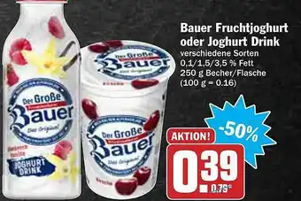 AEZ Bauer Fruchtjoghurt Oder Joghurt Drink Angebot