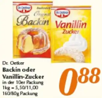 inkoop Dr. Oetker Backin oder Vanillin-Zucker 160/80g Packung Angebot