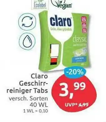 Budni Claro Geschirrreiniger Tabs Angebot