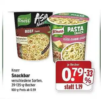 Wasgau Knorr Snackbar Angebot