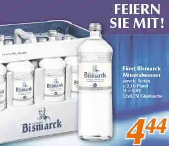 inkoop Fürst Bismarck Mineralwasser 12x0,75 L Angebot