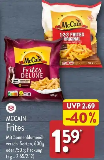 Aldi Nord MCCAIN Frites 600 g oder 750 g Angebot