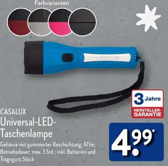 Aldi Nord CASALUX Universal LED-Taschenlampe Angebot