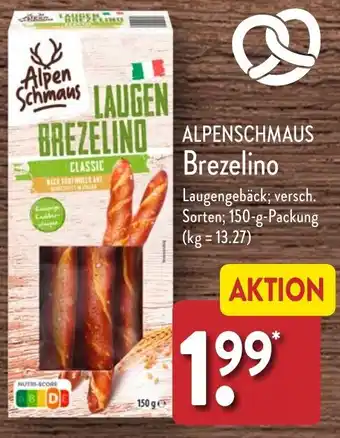 Aldi Nord ALPENSCHMAUS Brezelino 150 g Packung Angebot