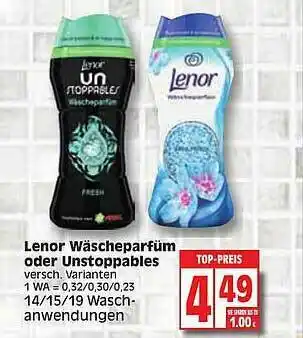 Edeka Lenor Wäscheparfüm Oder Unstoppables Angebot