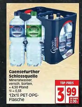 Edeka Gaensefurther Schlossquelle Angebot