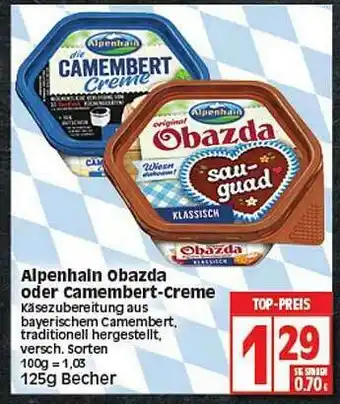 Elli Markt Alpenhain Obazda Oder Camembert-creme Angebot