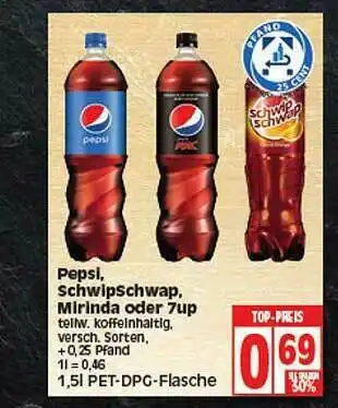 Elli Markt Pepsi, Schwip-schwap, Mirinda Oder 7up Angebot