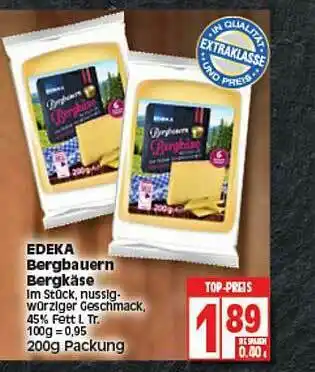 Elli Markt Edeka Bergbauern Bergkäse Angebot