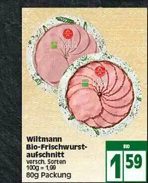 Elli Markt Wiltmann Bio-frischwurstaufschnitt Angebot