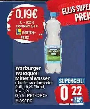 Elli Markt Warburger Waldquell Mineralwasser Angebot