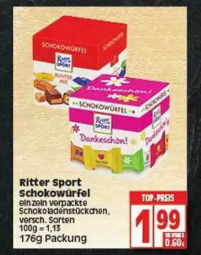 Elli Markt Ritter Sport Schokowürfel Angebot