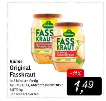 KONSUM Kühne Original Fasskraut Angebot