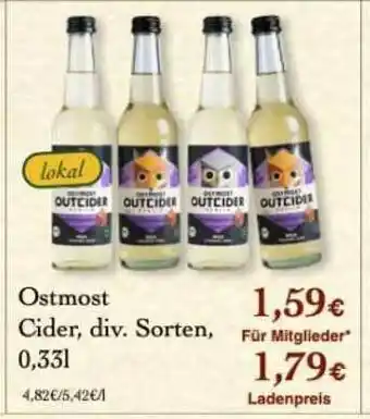 LPG Biomarkt Ostmost Cider Angebot