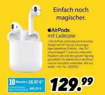 MEDIMAX Airpods Mit Ladecase Angebot