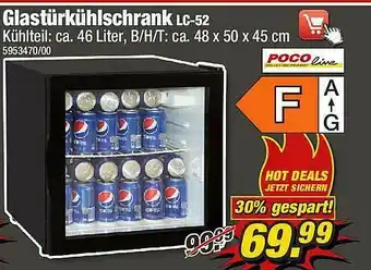 Poco Glastürkühlschrank Angebot