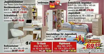 Poco Jugendzimmer, Hochkommode, Schreibtisch, Eckschrank Begehbar, Jugendbett Angebot