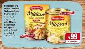 REWE Hengstenberg Mildessa Mildes Weinsauerkraut Oder Mildes Sauerkraut Mit Speck Angebot