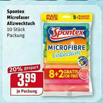 REWE Spontex Microfaser Allzwecktuch Angebot