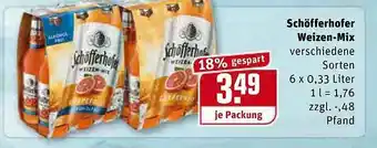 REWE Schöfferhofer Weizen-mix Angebot