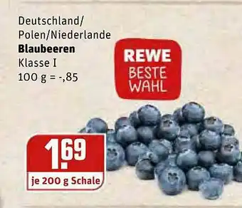 REWE Rewe Beste Wahl Blaubeeren Angebot