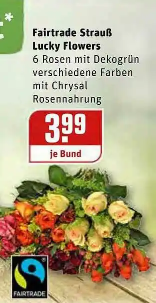 REWE Fairtrade Strauß Lucky Flowers Angebot