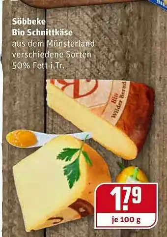 REWE Söbbeke Bio Schnittkäse Angebot