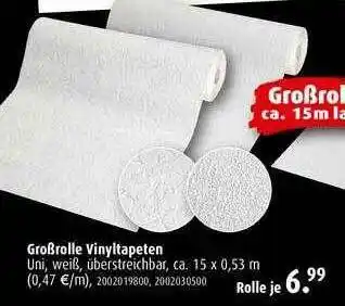 ROLLER Großrolle Vinyltapeten Angebot