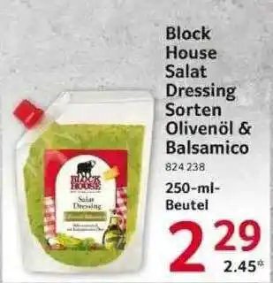 Selgros Block House Salat Dressing Sorten Olivenöl & Balsamico Angebot