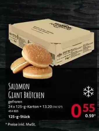 Selgros Salomon Giant Brötchen Angebot