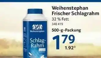 Selgros Weihenstephan Frischer Schlagrahm Angebot