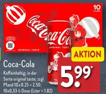 Aldi Nord Coca-Cola 10x0,33 L Dose Angebot