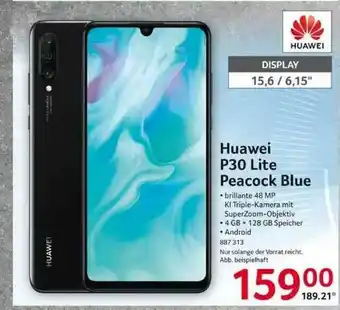 Selgros Huawei P30 Lite Peacock Blue Angebot