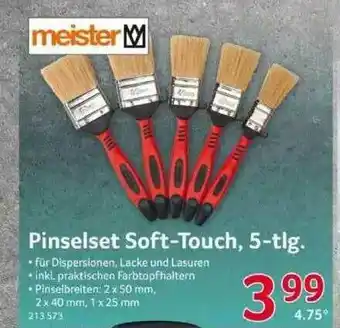 Selgros Meister Pinselset Soft-touch 5-tlg Angebot