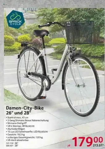 Selgros Sprick Cycle Damen-city-bike 26 Angebot