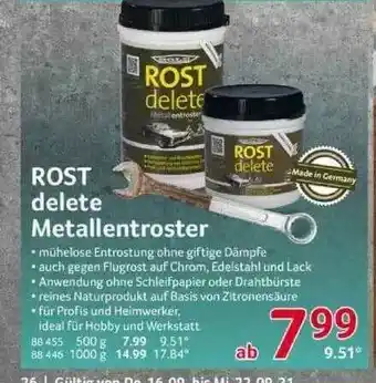 Selgros Rost Delete Metallentroster Angebot