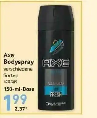 Selgros Axe Bodyspray Angebot