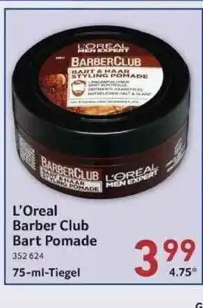 Selgros L'oreal Barber Club Bart Pomade Angebot