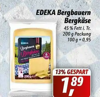 Simmel Edeka Bergbauern Bergkäse Angebot