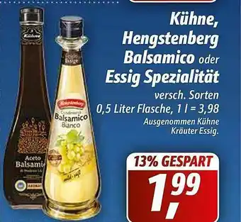 Simmel Kühne Hengstenberg Balsamico Oder Essig Spezialität Angebot