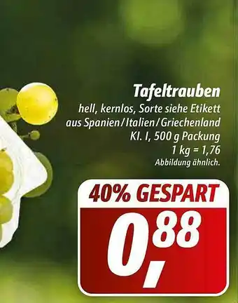 Simmel Tafeltrauben Angebot